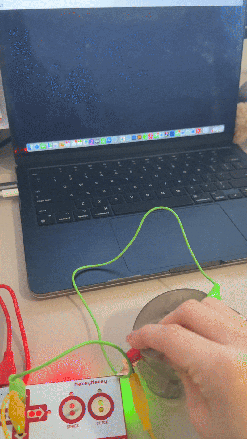 I tested touch inputs with copper tape again, and it responded instantly on screen—really fun to experiment with.